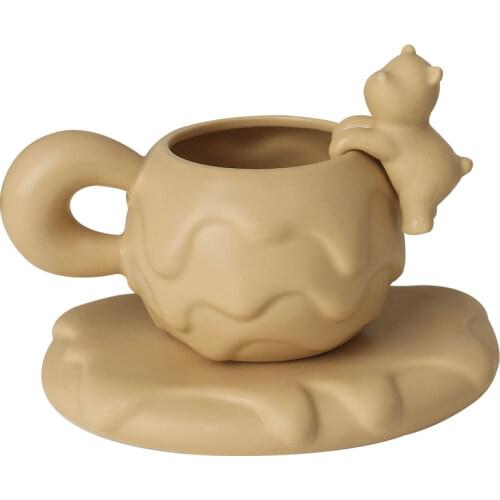 Cute Ceramic Cup Silver Couple Mug Creative Coffee Cups Milk Water Cup Kawaii Office Afternoon Tea Original Mugs Friends Gift