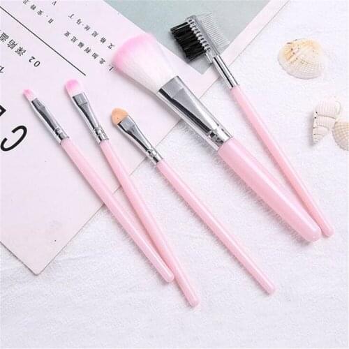 5Pcs Makeup Brushes Set Professional Powder Eye Shadow Foundation Blush Lip Eyebrow Soft Make Up Brush Cosmetic Women Beauty