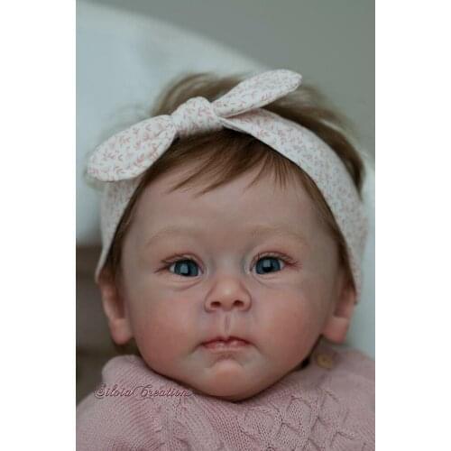 NPK 23inch Huxley Big Size Toddler Baby Popular Reborn Vinyl Doll Kit Unfinished Doll Parts