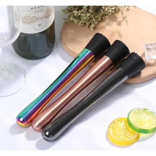 Muddler,Swizzle Sticks,Broken Popsicle Sticks Lemon Fruit Muddler Metal Masher Stir Bar Bartenders Tool Cocktail