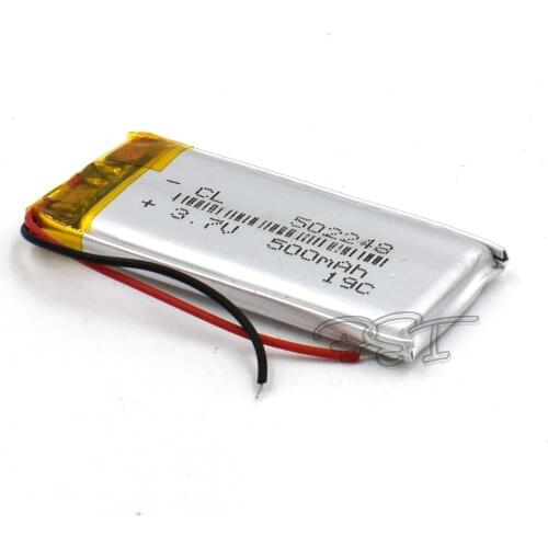 3.7V 500mAh Rechargeable Li-Polymer 502248 Li-ion Lithium Cell Battery For MP3 MP4 Game Player Mouse PSP Lampe Speaker Toys