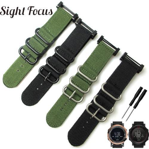 Sight Focus 24mm Nylon Watch strap For Suunto Essential Black Watchband Army Green Style Suunto Core Band Wristband Outdoor