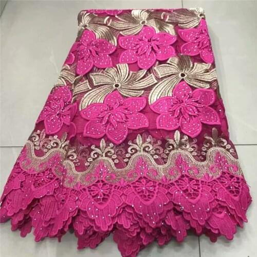 Swiss Voile Lace in Switzerland African Lace Fabric Wedding 2.5Yards Swiss Lace Fabric For Dress African 100% Cotton Lace pink