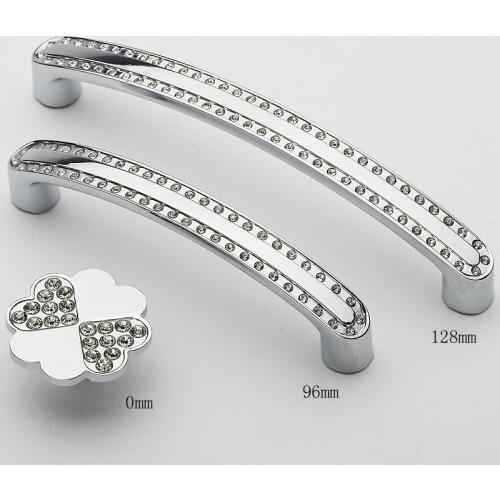 Modern Crystal Glass Diamond Furniture Hardware Handles Drawer Wardrobe Knob Kitchen Cabinets Cupboard Dresser Pull Door Handle
