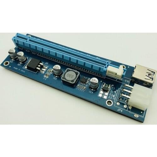 Super stable VER006C PCIE Riser PCI E Express 1x to 16x Graphics Card Riser Adapter SATA to 6pin IDE Power Supply For BTC Mining