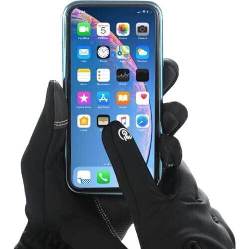 Thermal Winter Glove Liners For Cycling & Running Warm Midweight Full Finger Warm Gloves Waterproof Touch Screen Cycling Gloves