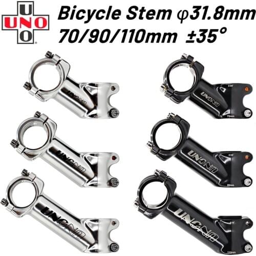UNO 35 Degrees Riser Tube Mountain Bike Road Bike Positive and Begative Angle of The Bicycle Stem 70/90/110mm Bicycle Accessorie
