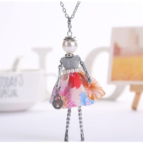 YLWHJJ 2020 new women doll necklaces & pendant girls red necklace brand statement hot fashion jewelry Human Resin Necklace