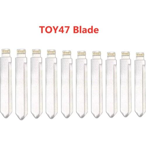 10 pcs/lot TOY47 TOY 47 uncut flip blank key blade for T-oyota Corolla