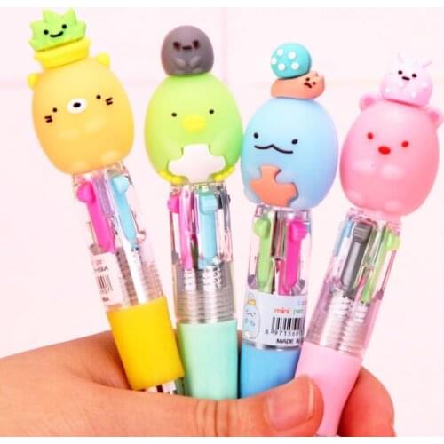 48 pcs/lot 0.7mm Cute Sumikko Gurashi 4 Colors Anime Japanese Ballpoint Pen Kawaii School Office Supplies Student Prize