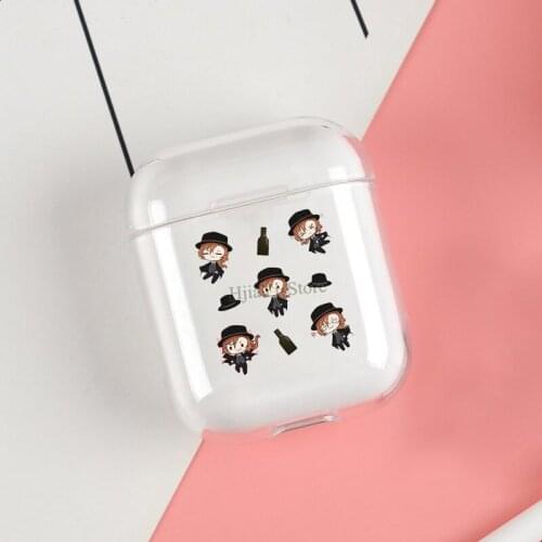 Chuuya Nakahara Cases For Apple AirPods 1 2 Case Clear Wireless Bluetooth Earphone Case Protective Shell