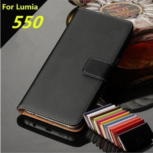 For Microsoft Lumia 550 cover case Premium PU Leather Wallet Flip Case for Nokia Lumia 550 with Card Slots and Cash Holder GG
