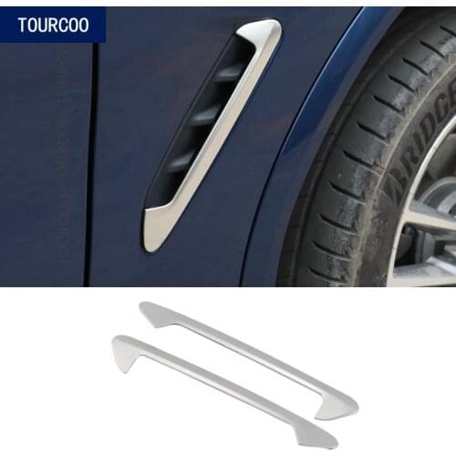 Car Leaf Plate Side Label Trims Sticker for BMW X3 2018 Car Styling Stainless Steel Modification Decorative Accessories