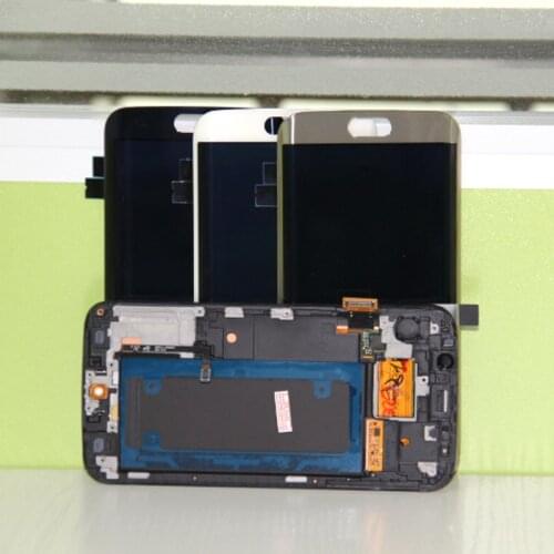 For SAMSUNG S6 Edge LCD For Samsung Galaxy S6 Edge LCD G925 G925F SM-G925F Display Touch Screen Digitizer Assembly with frame