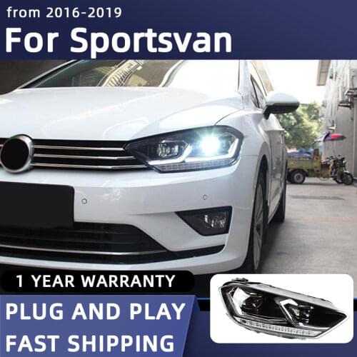 Car Styling Headlights for VW Golf Sportsvan LED Headlight 2016-2019 Head Lamp DRL Signal Projector Lens Automotive Accessories