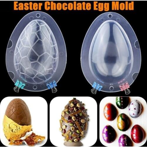Dinosaur Eggs Chocolate Molds 3D Happy Easter Bunny Egg Rabbit Chocolate Mould Plastic Baking Pastry Bakery Cake Baking Tools