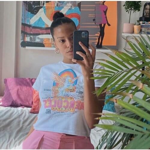 Oversized T-shirt high quality soft cotton fabric summer women tee harajuku kawaii streetwear Short Sleeve T-Shirts dropshipping