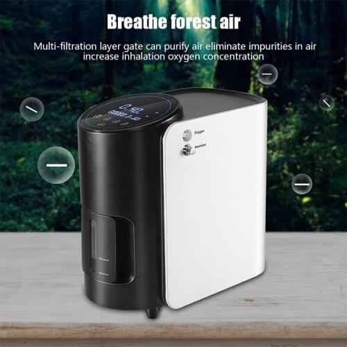 1-7L/min Oxygen Concentrator Machine Generator Portable Oxygen Making Machine Without Battery Air Purifier AC 220V/110V EC