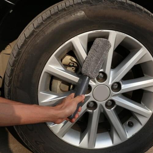 Good detergency Microfiber Car Wheel Rim Brush Plastic Handle Cleaning Brush Washing Tool Durable Automobiles Parts Accessories