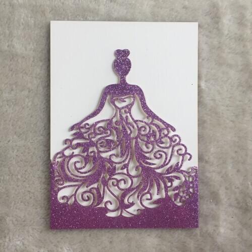 Inc193 Classic Wedding Invitations Cards Custom Laser Cut Flower Printable Customizable baby girl birhday