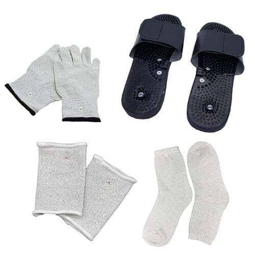 JYTOP DDS Conductive Silver Fiber Gloves Slippers Wrist Socks Acupuncture Massage Therapy Accessories