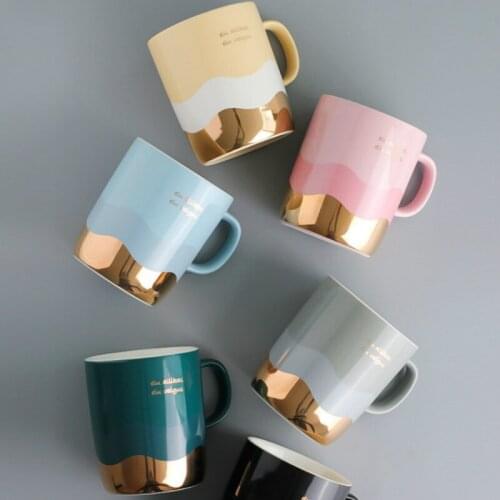 Phnom Penh ceramic cup creative personality trend mug Nordic ins coffee cup for men and women couplesb coffee cup tumbler cup