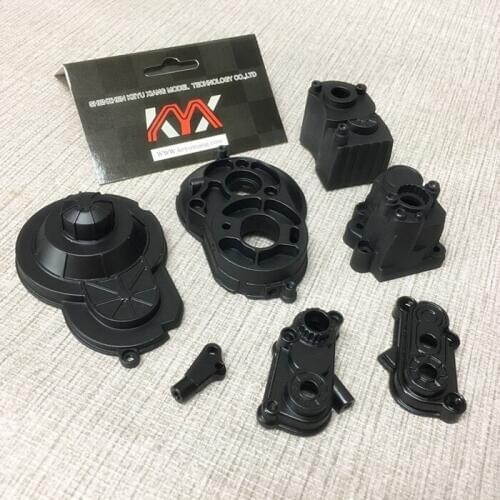 KYX Racing Metal Gearbox Housing Transmission Case Upgrades Parts Accessories for 1/10 RC Crawler Car Axial SCX10 II 90046