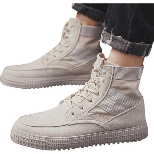 Men Boots Trend Retro Work Boots Round Head Scrub Personality Ankle Boot Man Shoes For Men Casual Boots Botas