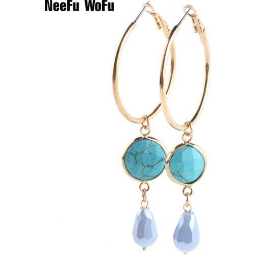NeeFu WoFu Women's Gold Earrings