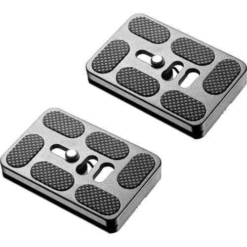 Neewer 2 Pieces Metal PU-60 60 millimeter Universal Quick Shoe plate With 1/4 inch Screw,Fits Arca-Swiss Camera Tripod Ball Head