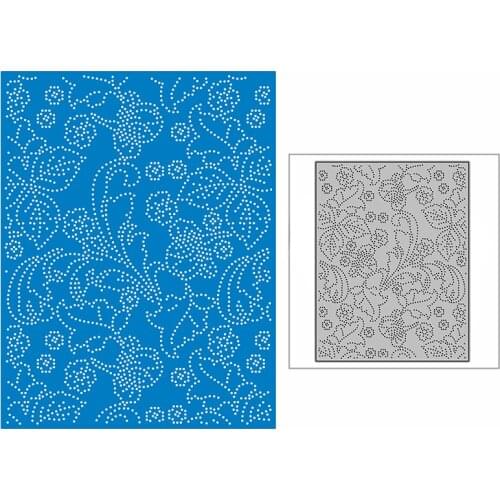 New Spotted Flowers Leaves Background Plate Craft Embossing Mold 2021 Metal Cutting Dies for DIY Scrapbooking Album Card Making