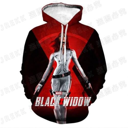 Fashion Men Women Children Sweatshirts Black Widow 3D Print Hoodies Streetwear Pullover Long Sleeve Marvel Coat