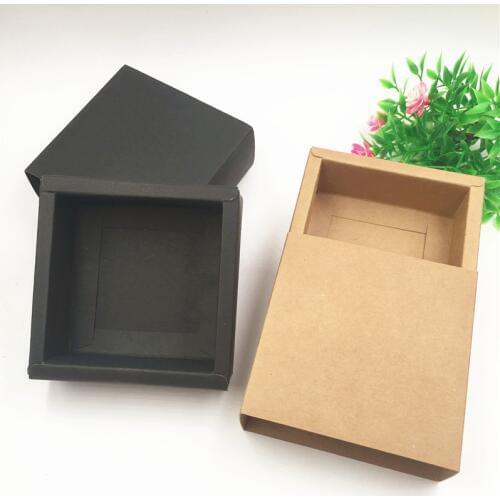 Regular Rectangular Drawer Paper Kraft Paper Hot Sale Small Size Candy Souvenir Gift Packing Pull Push Paper Box Case 24Pcs/Lot