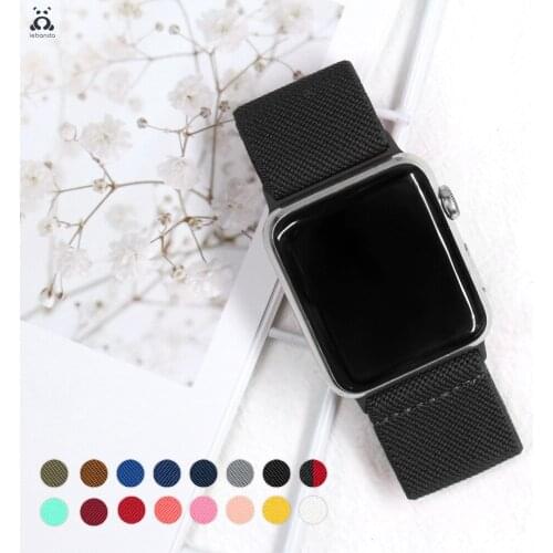 Adjustable strap for Apple Watch sport band series 6SE 5 4 3 2 1 nylon briaided elasticity solo loop silicone for iWatch 40 44mm