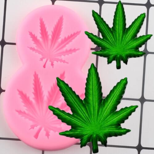 3D Maple Leaves Silicone Molds Cake Border Fondant Mould DIY Cake Decorating Tools Cookie Baking Candy Chocolate Gumpaste Moulds