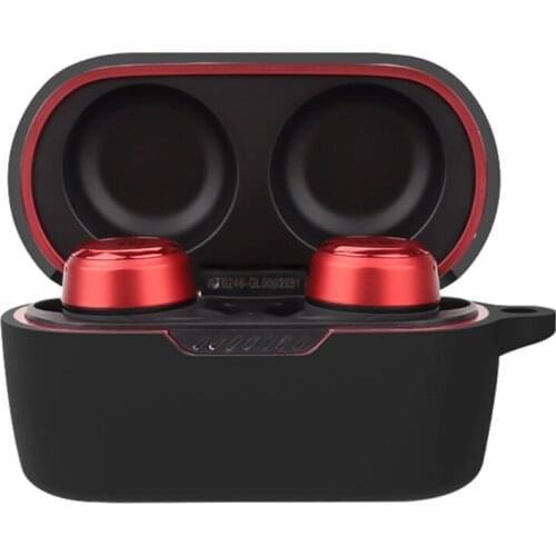 Shockproof Waterproof Silicone Protect Skin Case Cover Compatible with -JBL T280TWS X Wireless Earbuds with Keychain