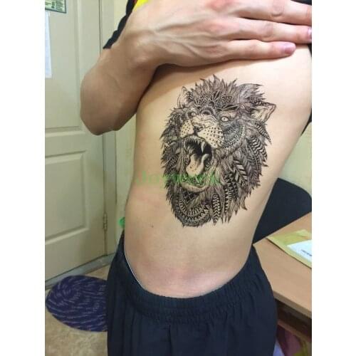 Waterproof Temporary Tattoo Sticker large size lion tatto stickers flash tatoo fake tattoos for men women girl