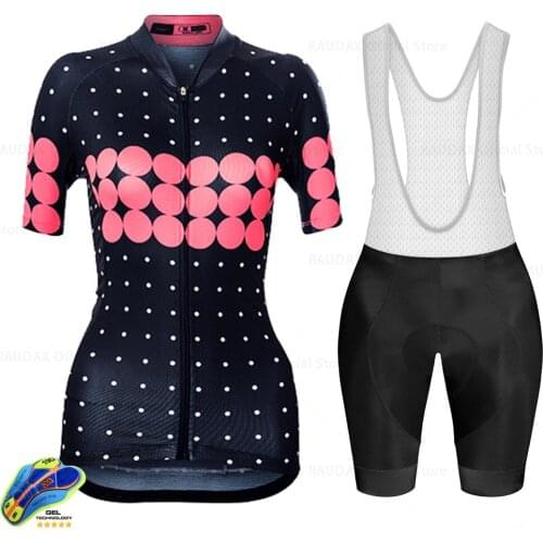 Women Cycling Clothing Bicycle Jersey Set Female MTB Ropa Ciclismo Raudax Girl Cycle Casual Wear Road Bike Bib Short Raudax