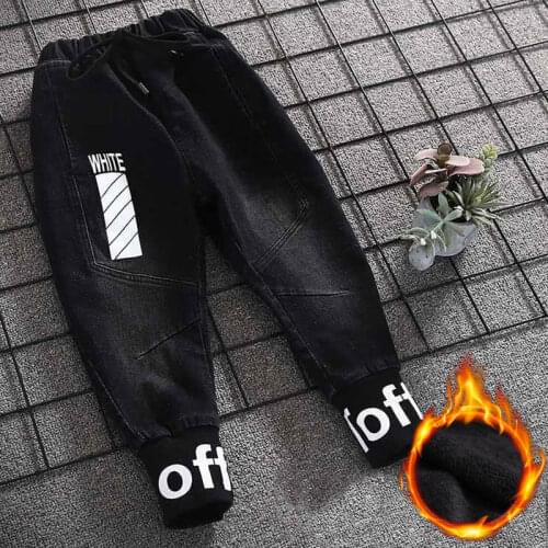 Winter Boys Jeans Thicken Boys Jeans Warm Kids Trousers Demin Pants For Children Causal Boy Baby Jeans THICKEN