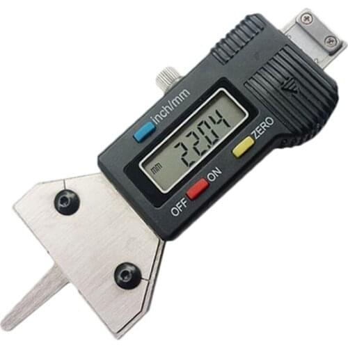 0.01mm Digital Tread Depth Gauge 0-25mm LCD Stainless Steel Tyre Tread Depth Gauge Caliper Tread Ruler Metric/inch Interchange