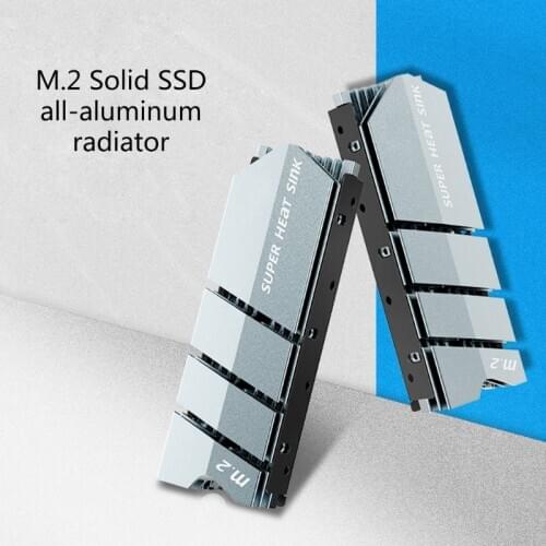 1Set M.2 SSD NVMe NGFF Heat Sink Aluminum Heatsink with Thermal Pad for M2 2280