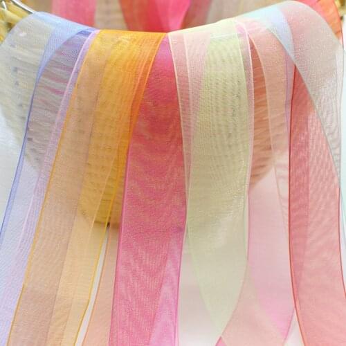 10 Meter 50mm(2") Sheer Organza Ribbon Gift Bow Wedding Craft 10 Color