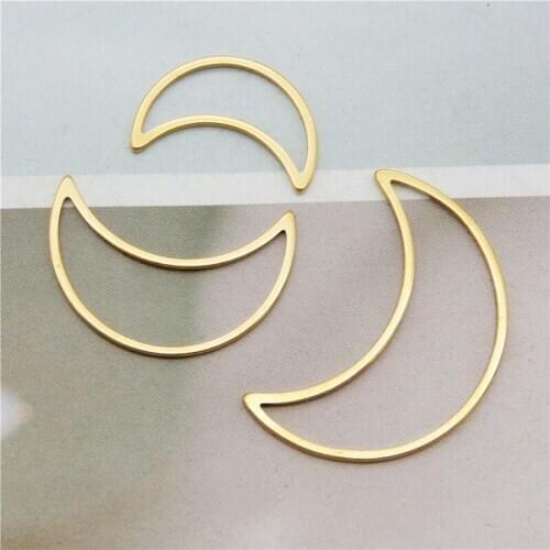 12pcs/lot Zinc Alloy Moon Charms Earrings Pendant Gold Moon Shape Charms Pendant For DIY Jewelry Making Finding Accessories