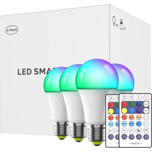 2021 Newest DIY LED Wifi Smart Light Bulb E27 10W Dimmable RGB Magic Lamp Smartphone Remote Control Work With Alexa Google Home