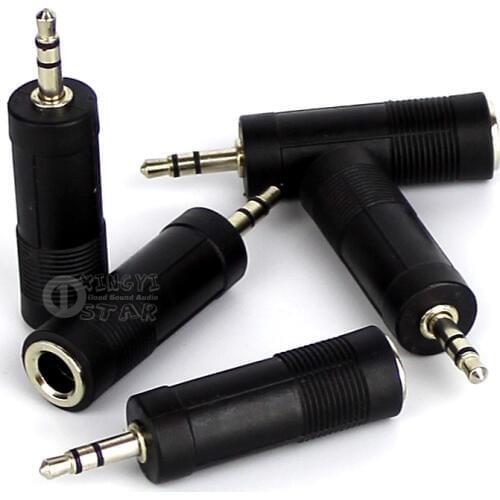 5PCS 3.5mm Male to 6.5mm Female Conversion Plug Stereo Audio Adapter Connector For Microphone Computer Speaker