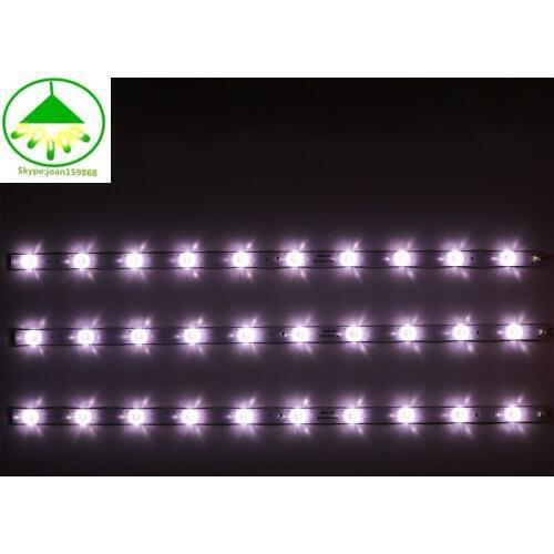 6 pcs/Lot 100% new 32 "LCD TV universal 32inch TV backlight strip High quality aluminum strip 61cm 10leds Single lamp 3v
