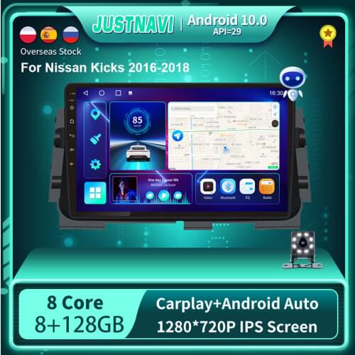 6G 128G Carplay Android 10.0 Car Radio For Nissan Kicks 2016-2018 Navigation Autoradio GPS DSP BT Multimedia Player IPS Screen