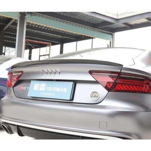 Carbon Fiber Car Rear Wing Trunk Lip Spoilers Fits For 12-18 Audi A7 S7 RS7 2012 2013 2014 2015 2016 2017 2018