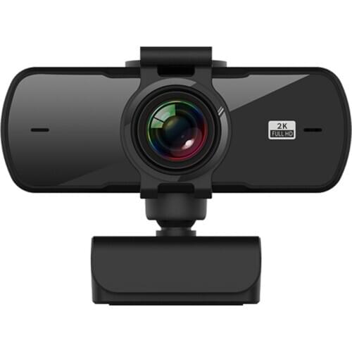 2K HD Driver-Free Built-In Microphone 360-Degree Rotating Lens Privacy Protection Computer Web Camera For Multiple Systems