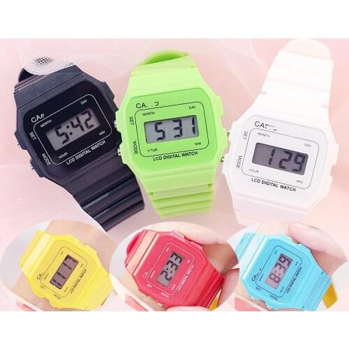 New Men Women Watches Casual Transparent College Digital Sport Watch Lovers Gift Clock Children Couple Wristwatch Female Clock